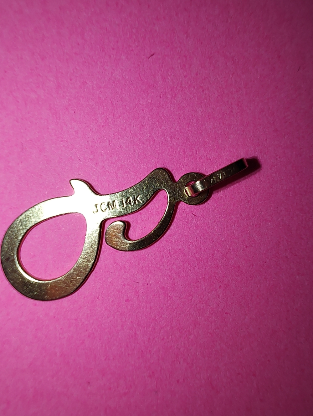 14K Yellow Gold Letter "J" Pendant/Charm/Initial - Picture 2 of 4